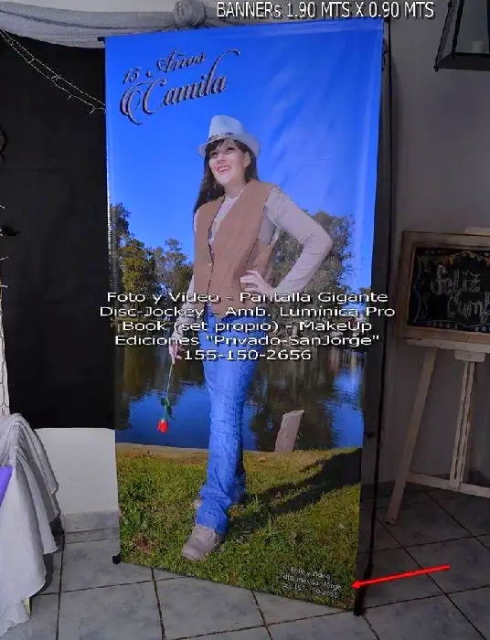 Banner personalizado con fotografía para fiestas - Ejemplo 9