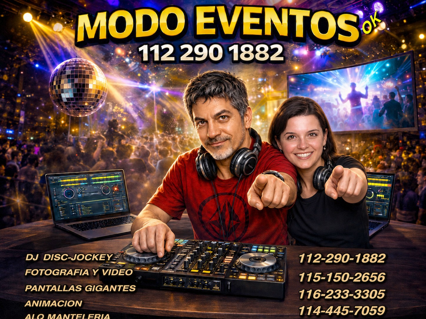 Modo Eventos ok: DJ, sonido, iluminación y fiestas