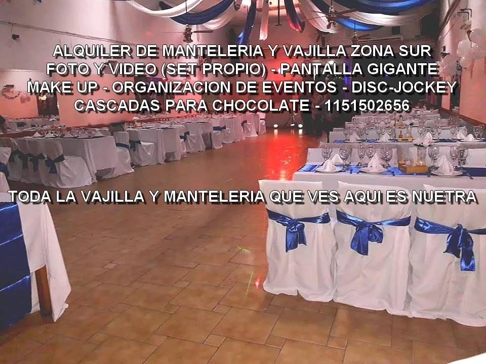 Alquiler de mantelería y vajilla para fiestas en Quilmes y Zona Sur - Foto 4