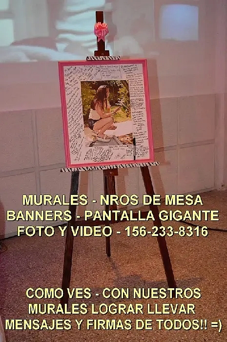 Mural de firmas personalizado para fiestas en Quilmes - Ejemplo 1