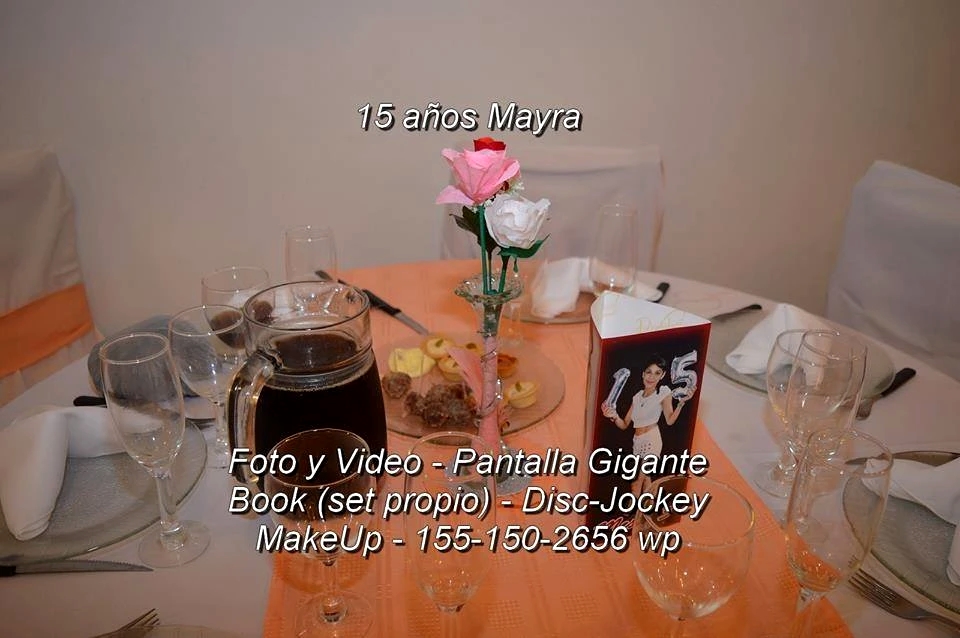 N&uacute;mero de mesa para fiesta de cumplea&ntilde;os, ejemplo 6