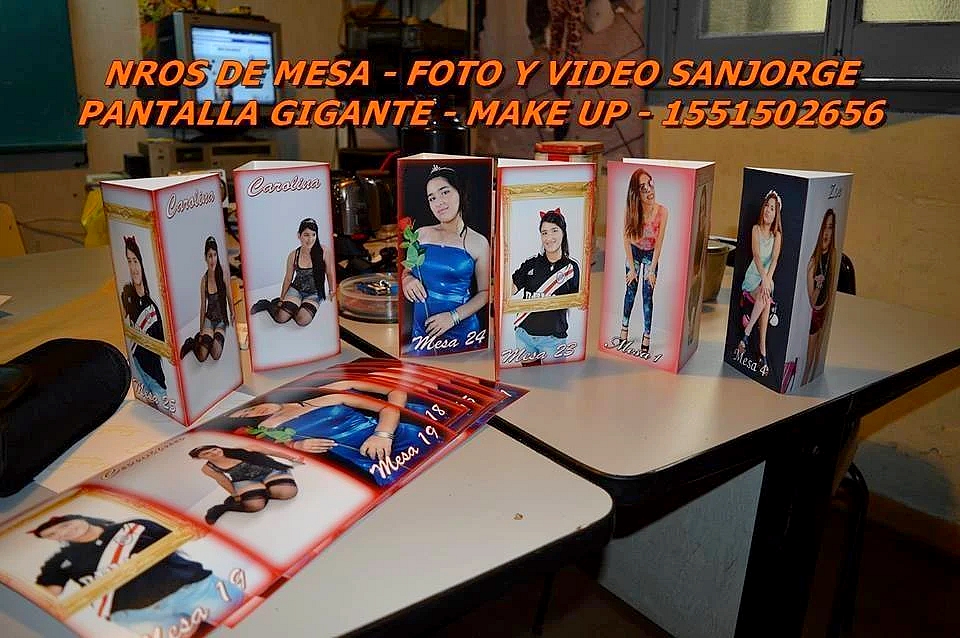 N&uacute;mero de mesa personalizado para eventos, ejemplo 9
